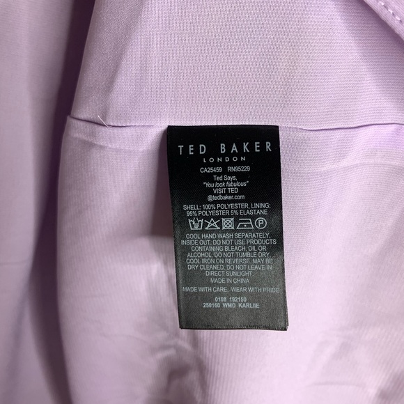 Ted Baker London Karlie Multicolor Black Smocked Detail Tiered Mini Dress 14 New - Picture 13 of 14